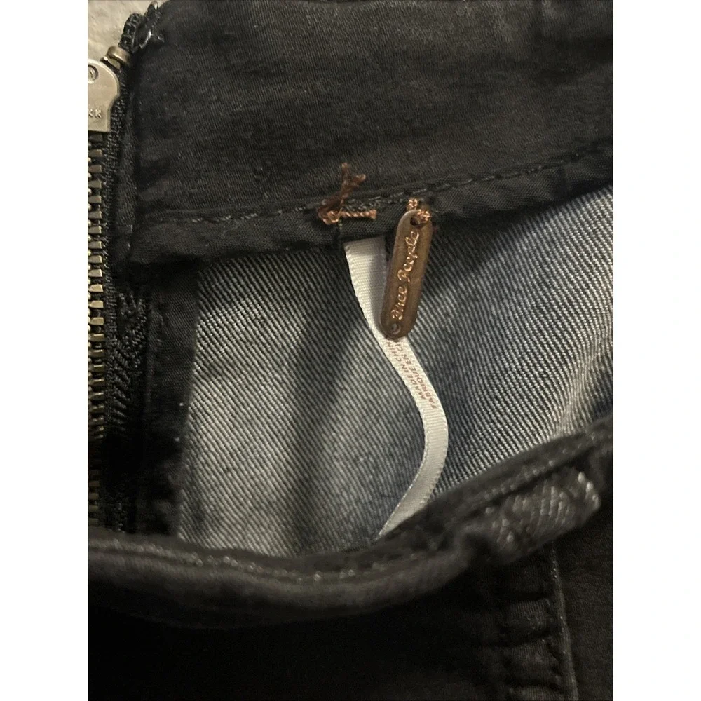 Free People‎ Modern Femme Denim Skirt in Black Size 8